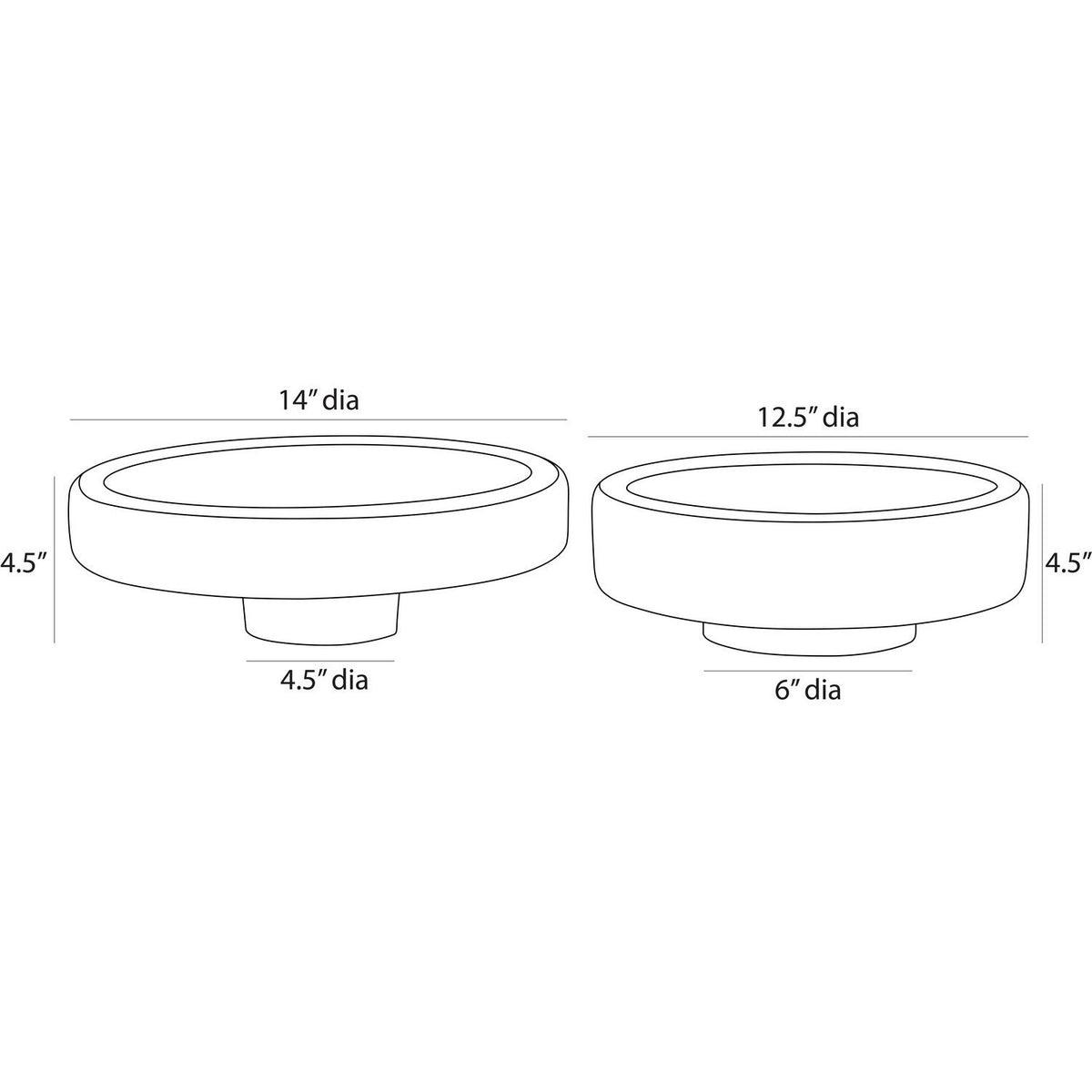 Arteriors - ATE04 - Centerpieces, Set of 2 - Izzy - Thundercloud