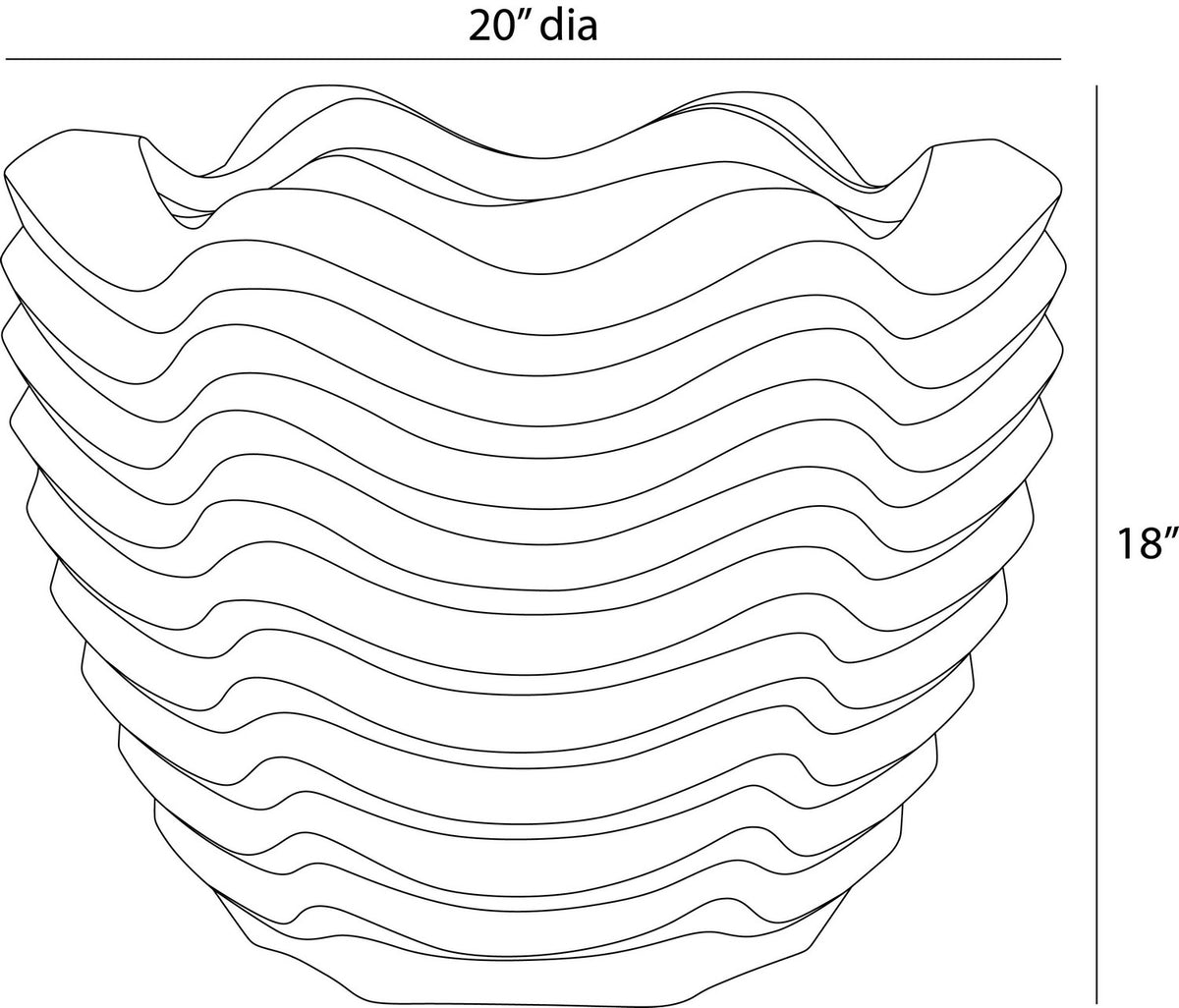 Arteriors - AVS12 - Outdoor Planter - Kapuas - Gray Stonewash