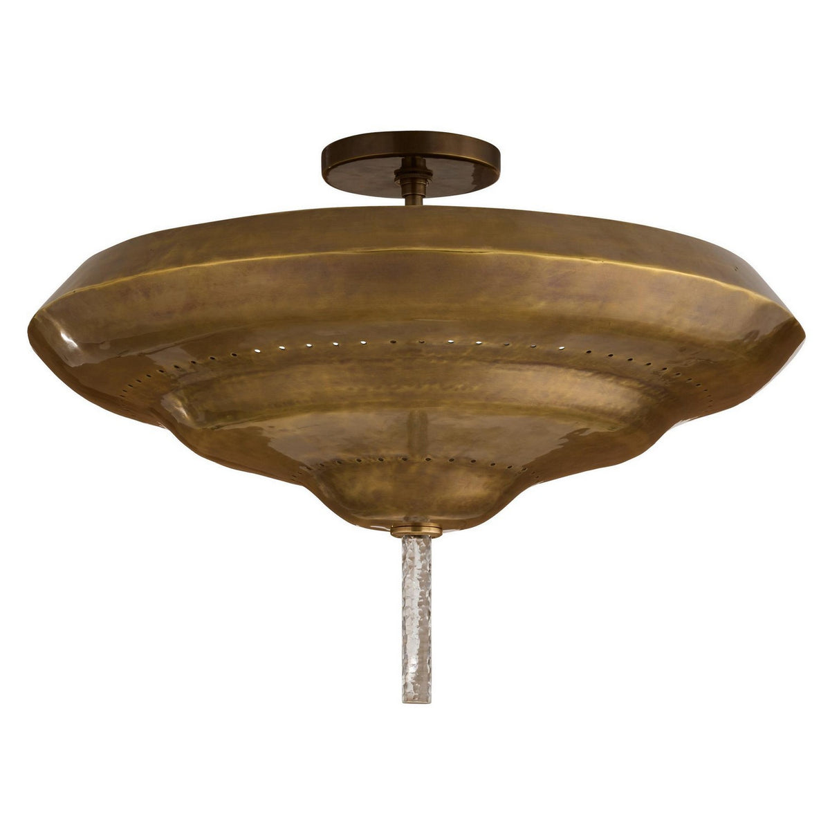 Arteriors - DFI09 - Deux lumières semi-Plafonnier - Istanbul - Laiton antique