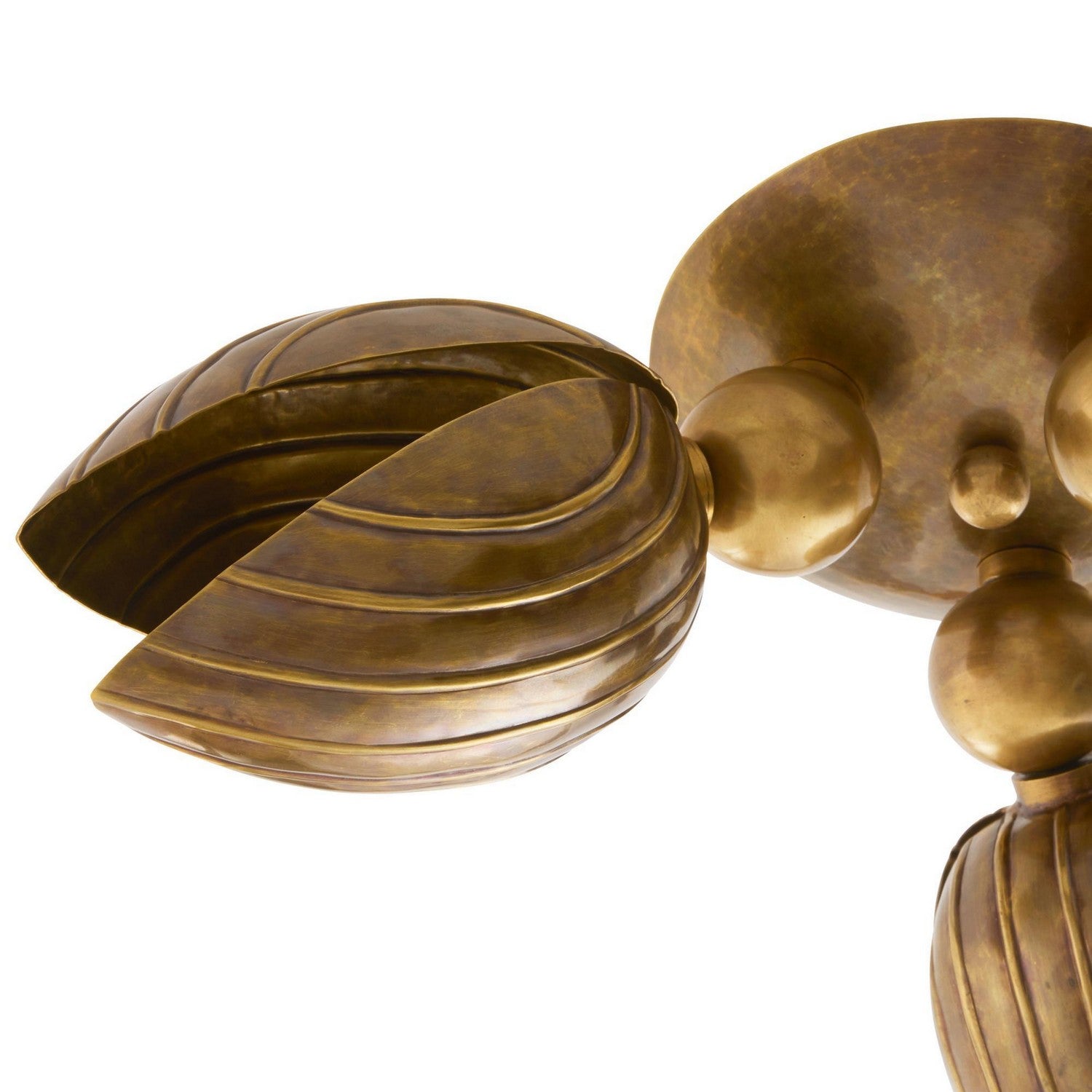 Arteriors - DFI11 - Trois lumières Plafonnier - Inessa - Laiton vintage
