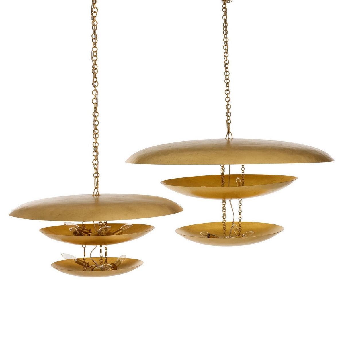Arteriors - DLI07 - Six Lumières Suspendu - Florko - Feuille d'or