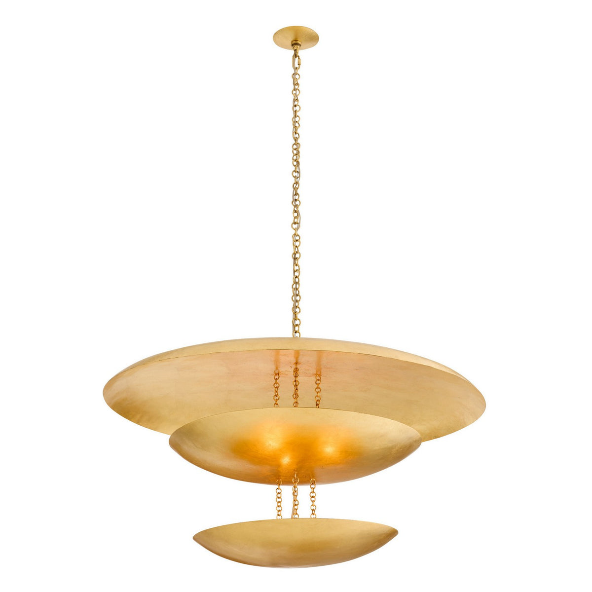 Arteriors - DLI07 - Six Lumières Suspendu - Florko - Feuille d'or
