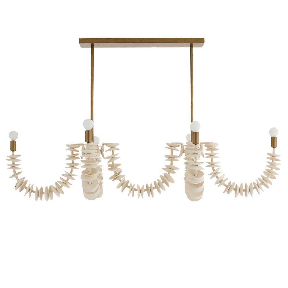 Arteriors - DLS16 - Eight Light Linear Chandelier - Kalama - Ivory