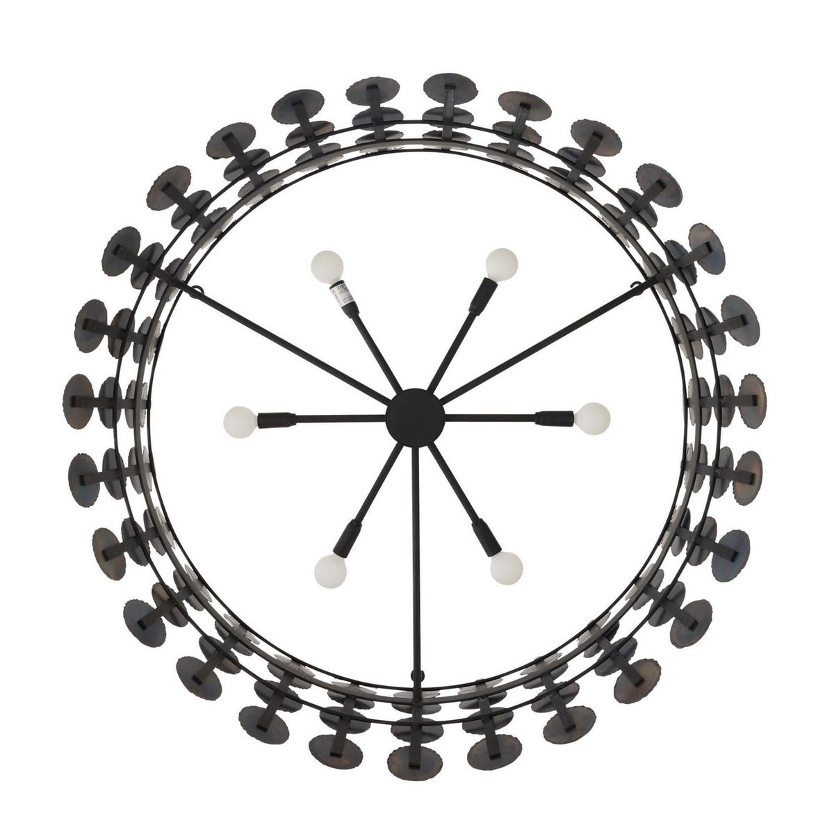 Arteriors - DMI22 - Six Lumières Suspendu - Imperia - Fer brûlé