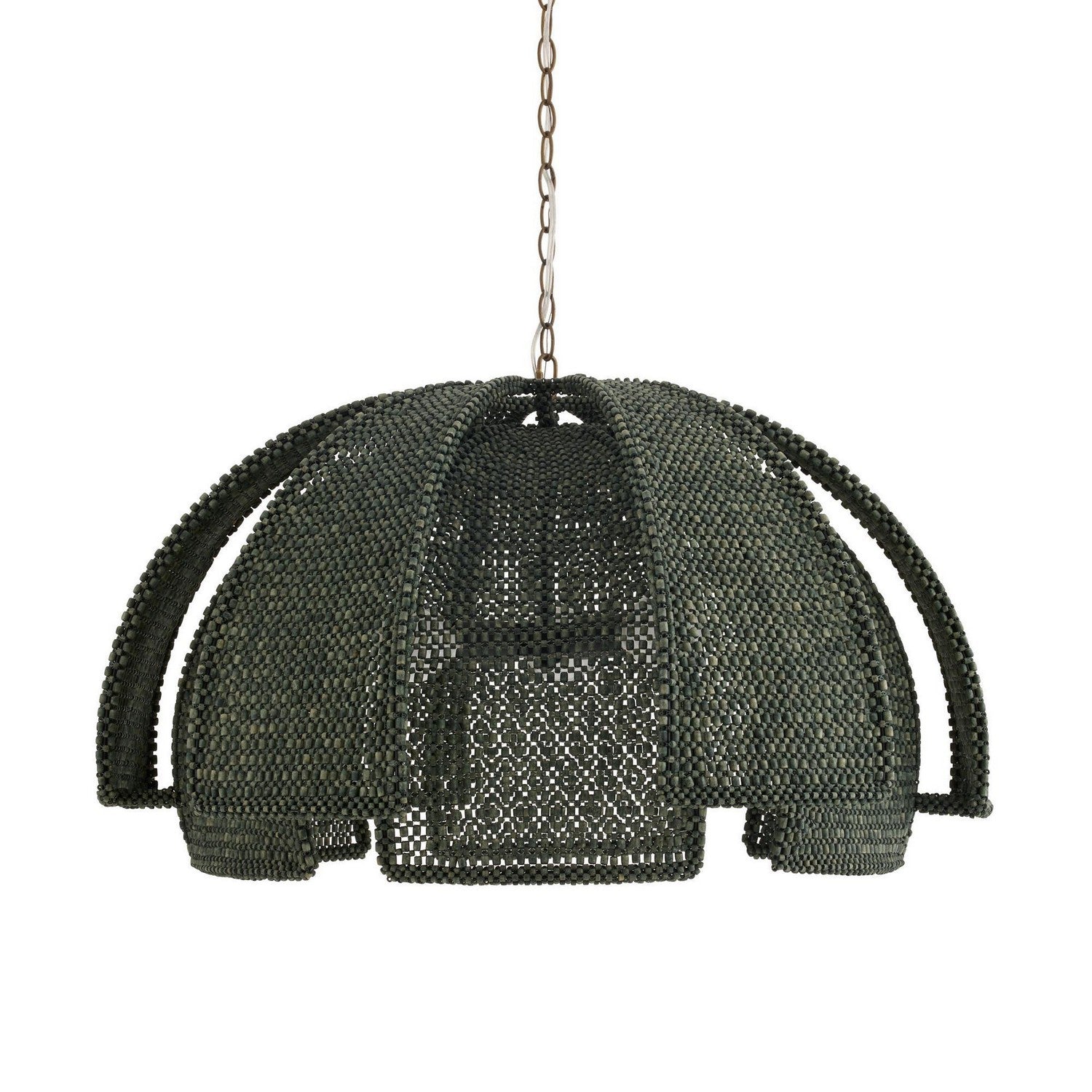 Arteriors - DMS23 - Trois Lumières Suspension - Kamari - Tache d'eucalyptus