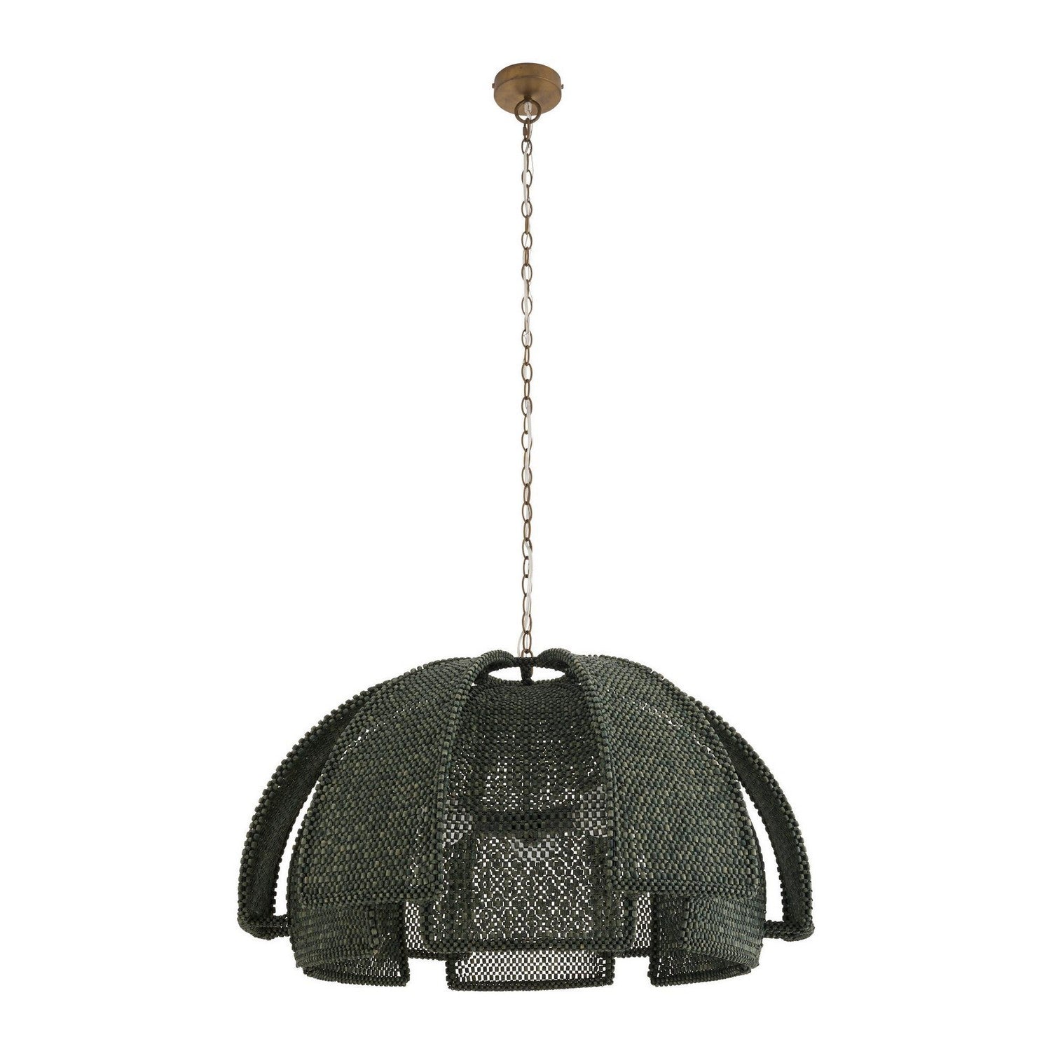 Arteriors - DMS23 - Trois Lumières Suspension - Kamari - Tache d'eucalyptus