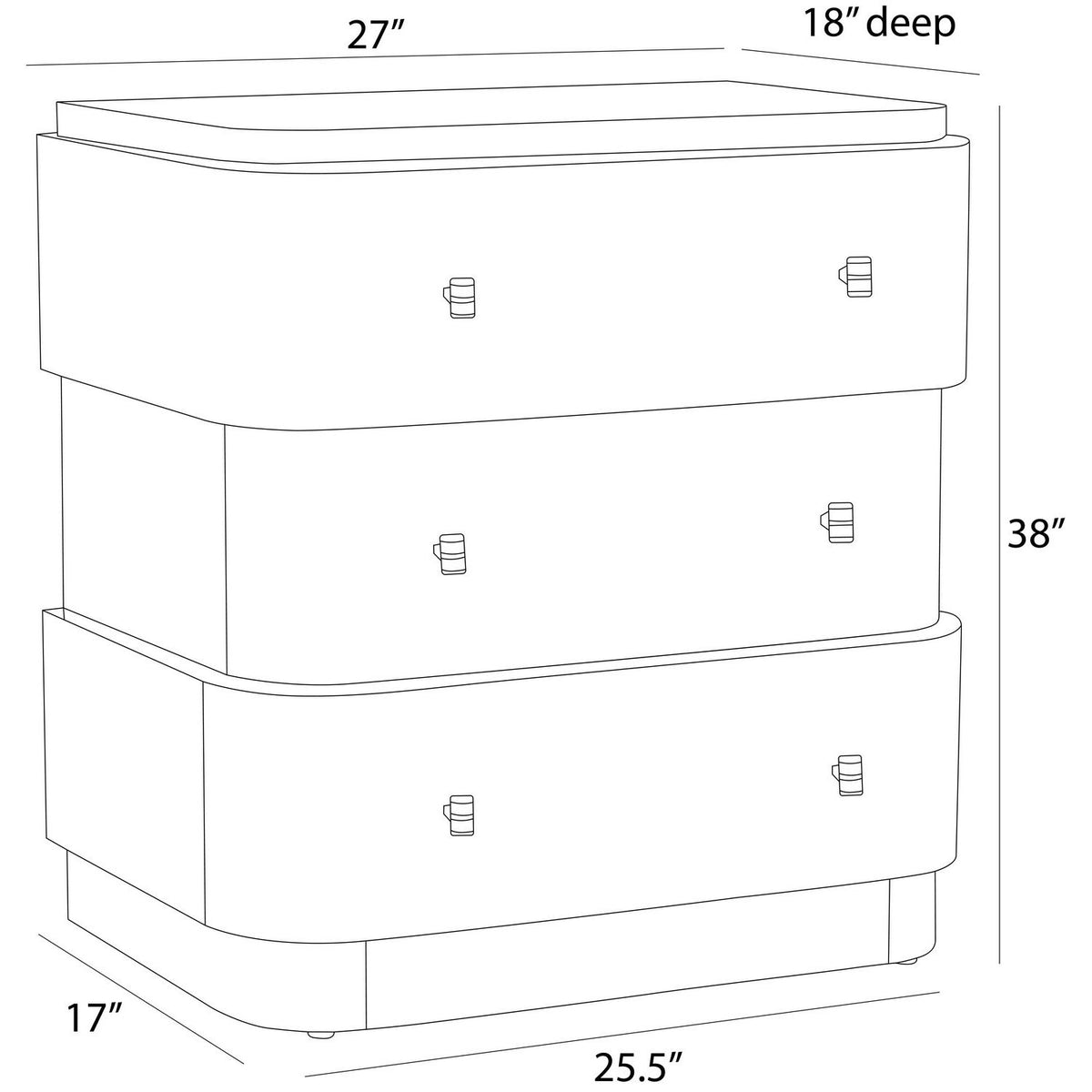 Arteriors - FIS06 - Side Table - Jacques - Brindle