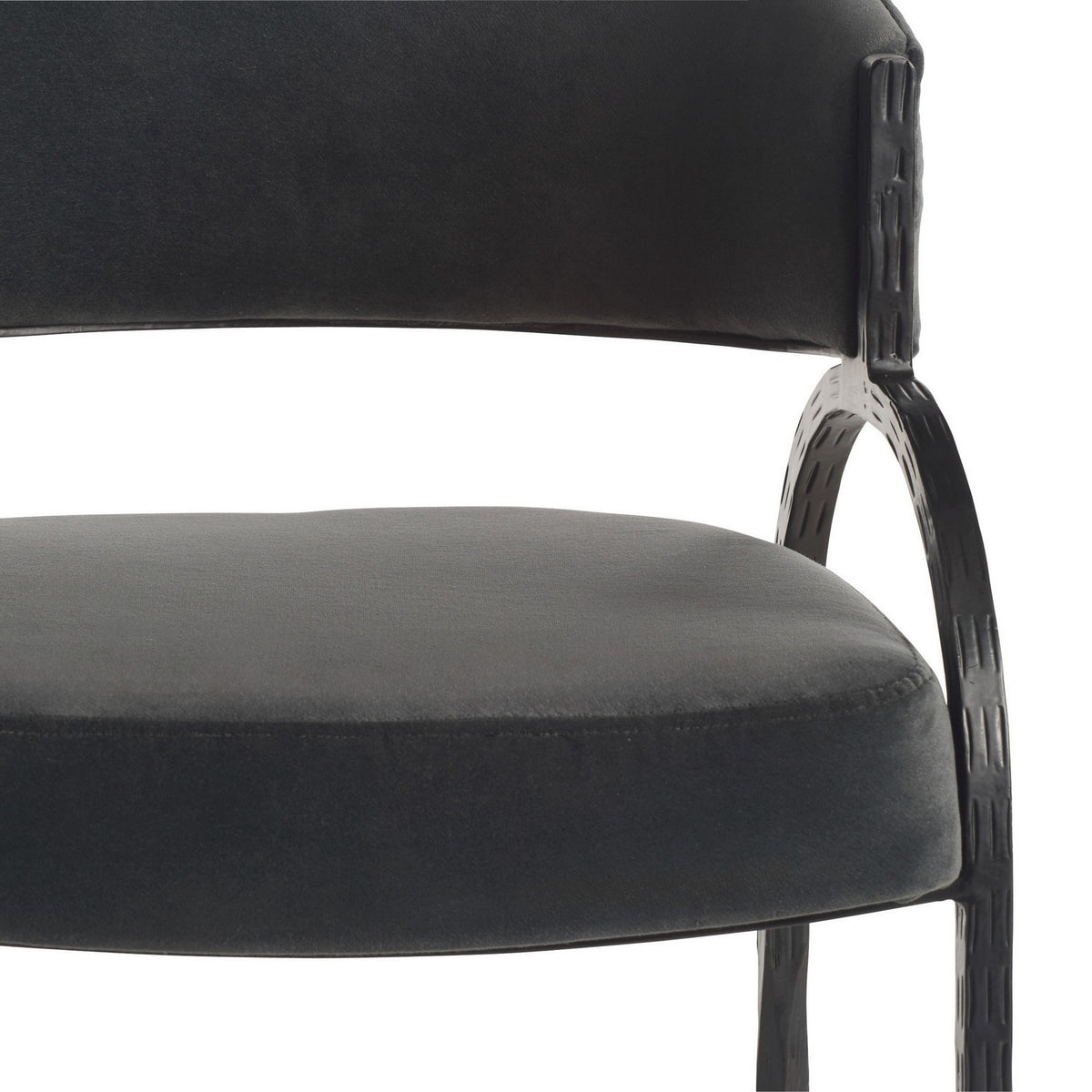 Arteriors FRI28 Bahati Chair in Midnight Grey