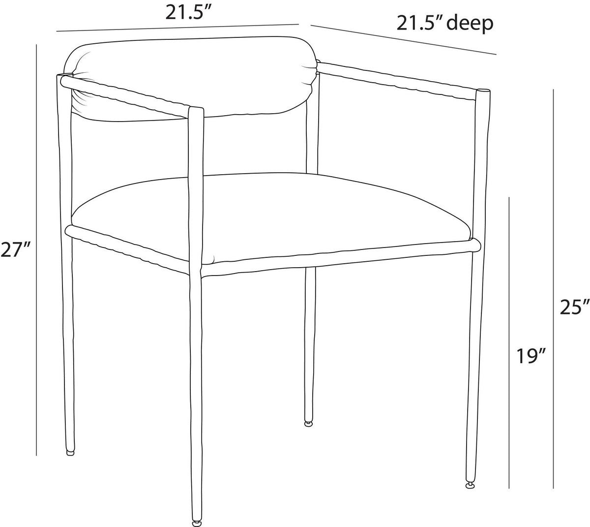 Arteriors FRI31 Barbana Chair in Oxford White