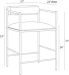 Arteriors FSI19 Barbana Counter Stool in Oxford White