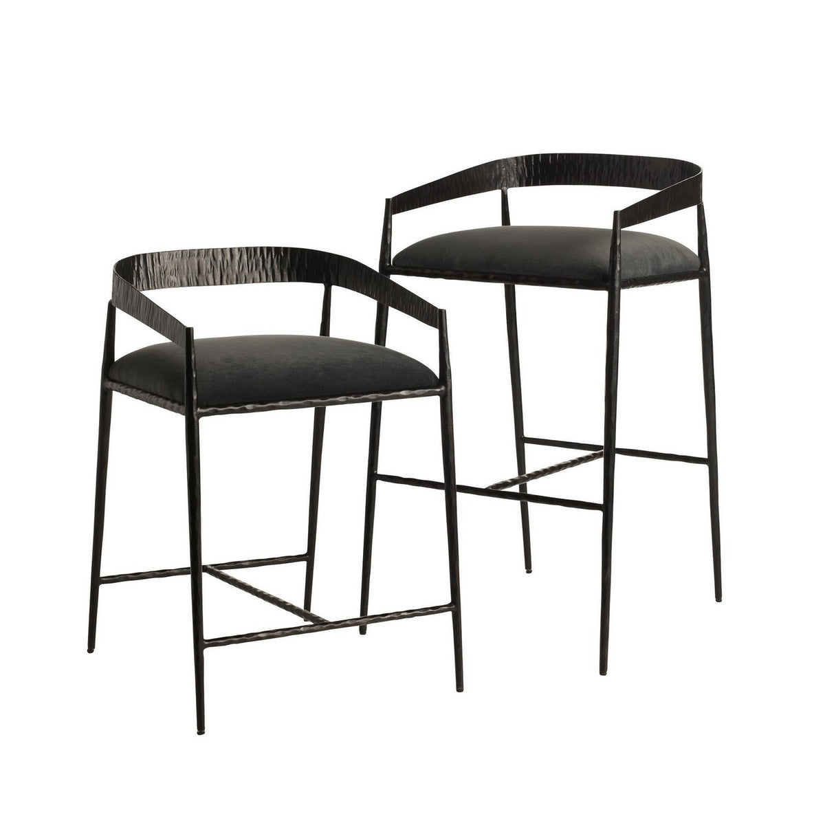 Arteriors FSI22 Ansel Bar Stool in Midnight Grey