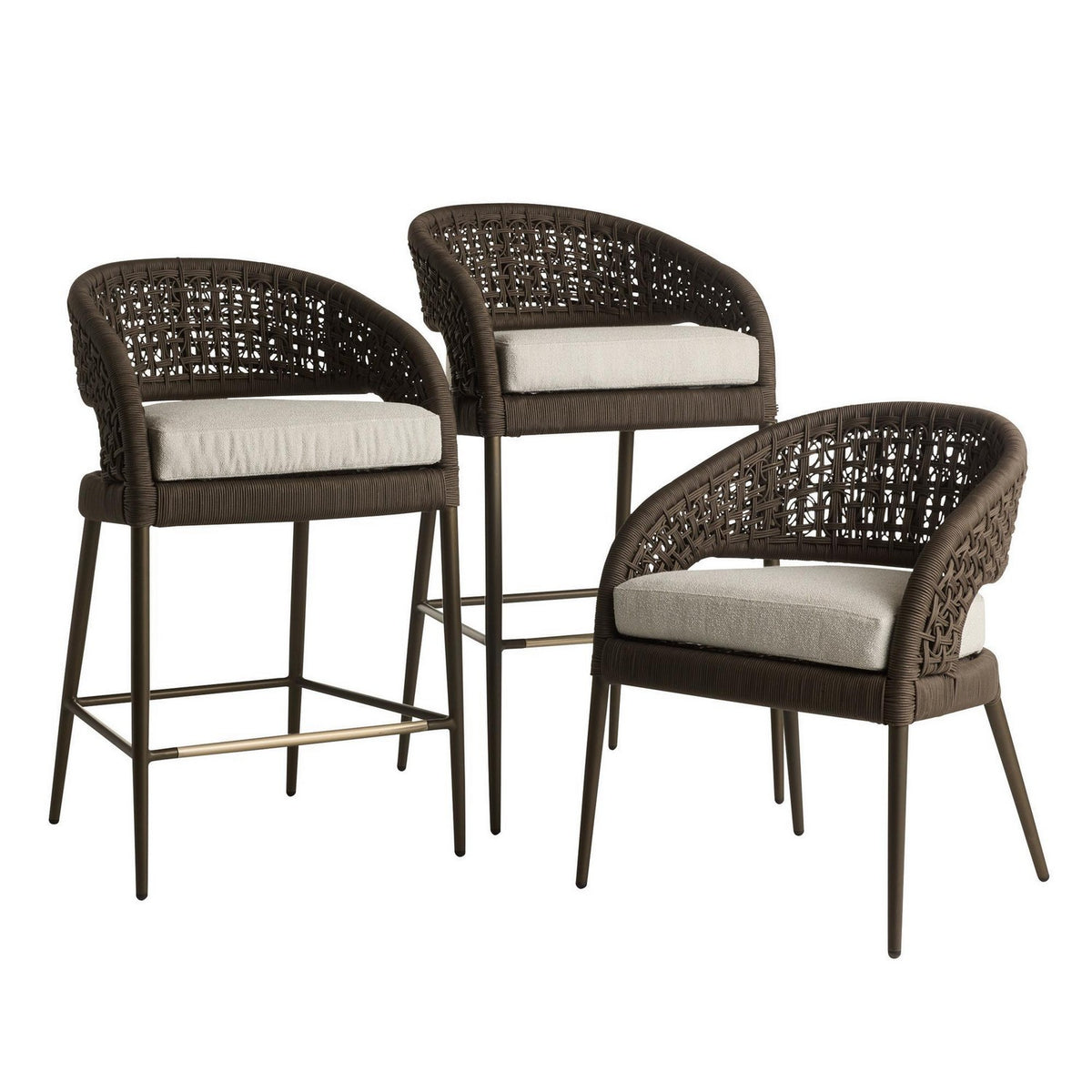 Arteriors - FSS09 - Outdoor Counter Stool - Juri - Porpoise