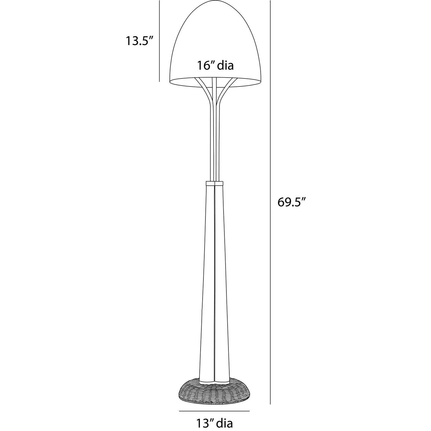 Arteriors - PFC21 - Lampadaire à une lumière - Italie - Naturel