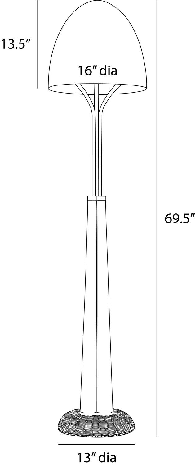 Arteriors - PFC21 - One Light Floor Lamp - Italia - Natural