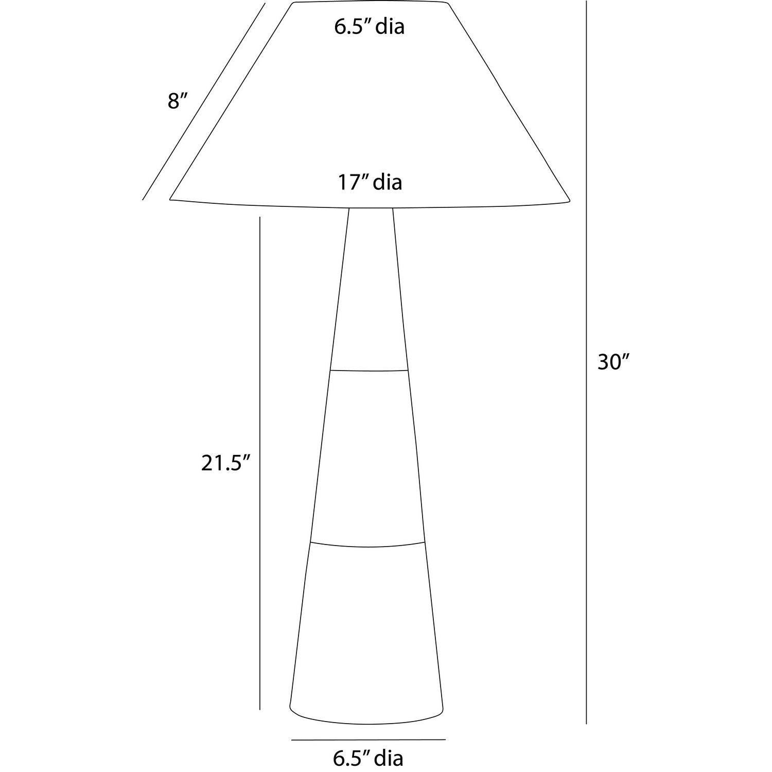 Arteriors - PTC55 - Une lumière Lampe de table - Chanell - Blanc