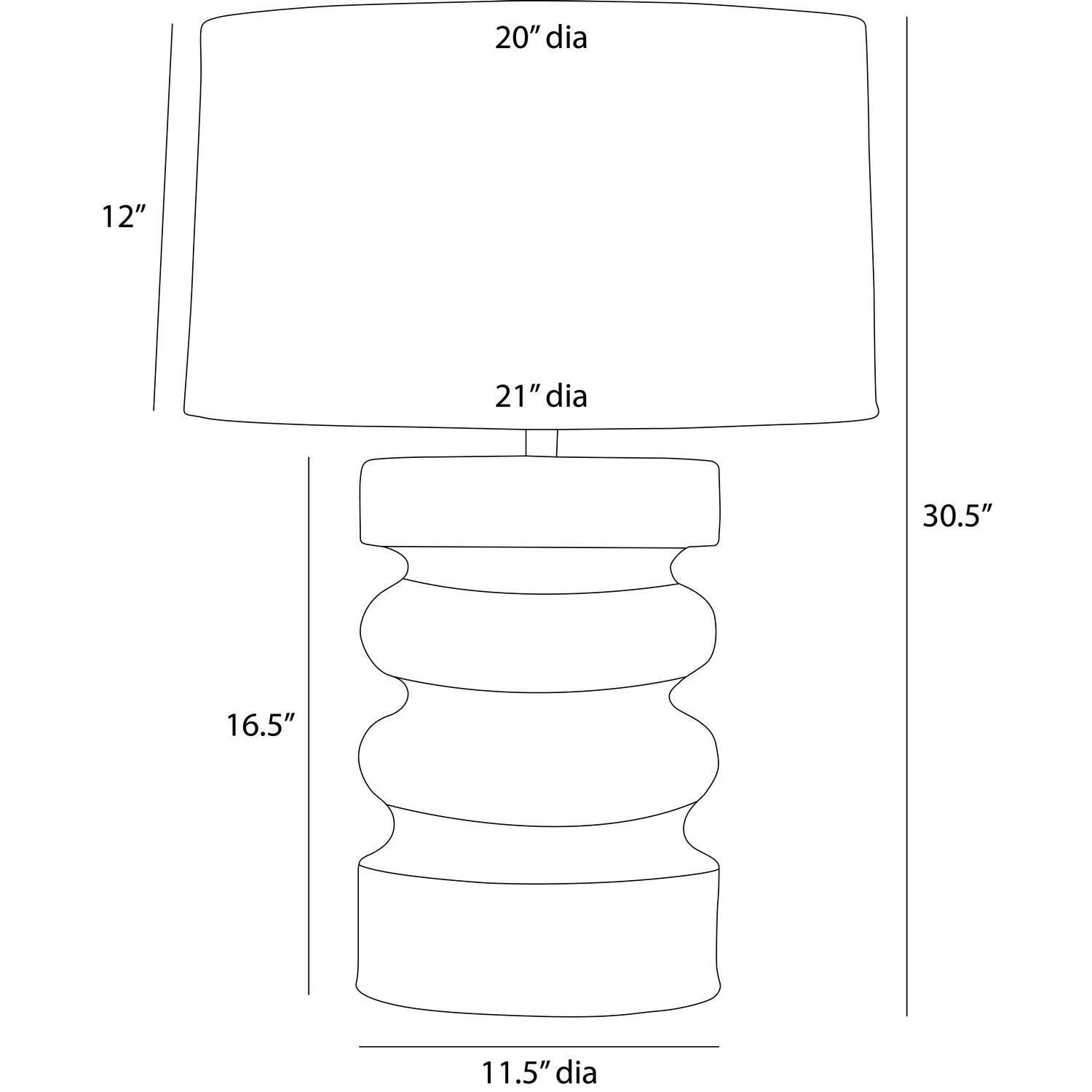 Arteriors - PTC58-421 - Une lumière Lampe de table - Katrina - Céledon