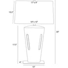 Arteriors - PTS20-517 - Une lumière Lampe de table - Islande - Réactivité du littoral
