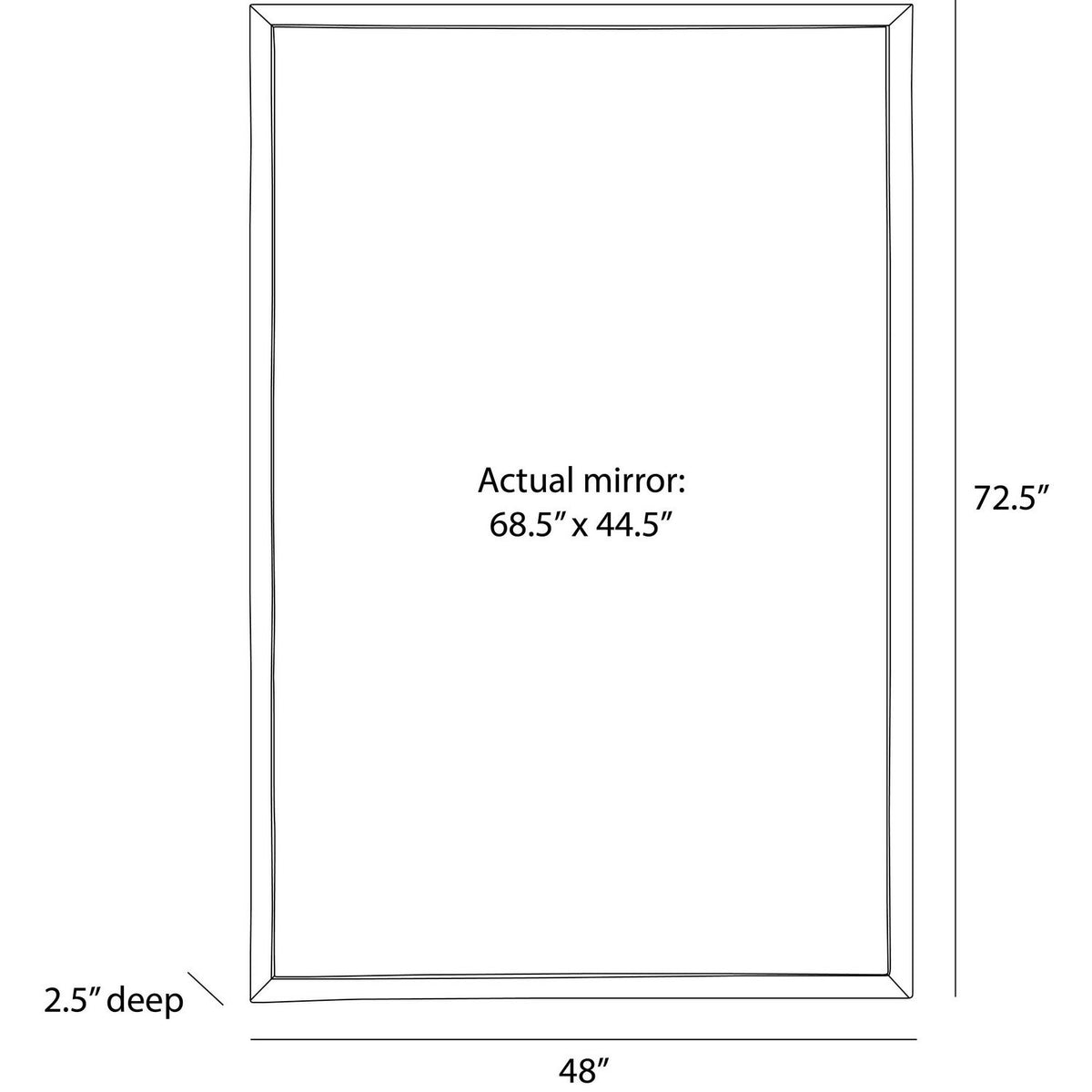 Arteriors - WMI85 - Floor Mirror - Jamie - Antiqued Aluminum