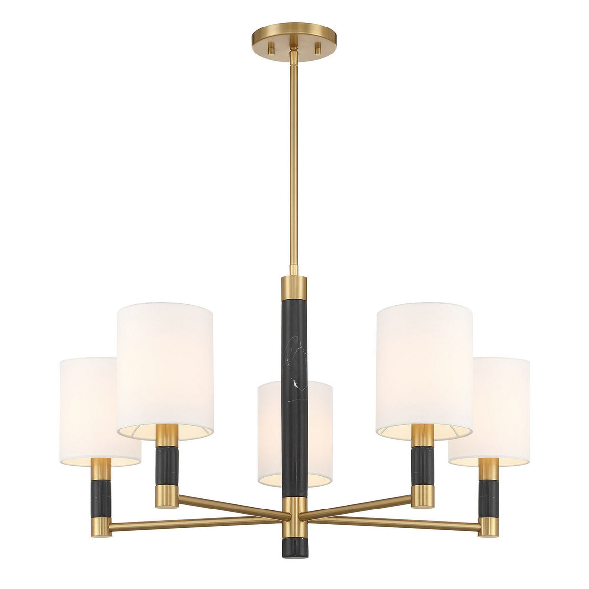Savoy House - 1-4606-5-322 - Five Light Chandelier - Conrad - Warm Brass