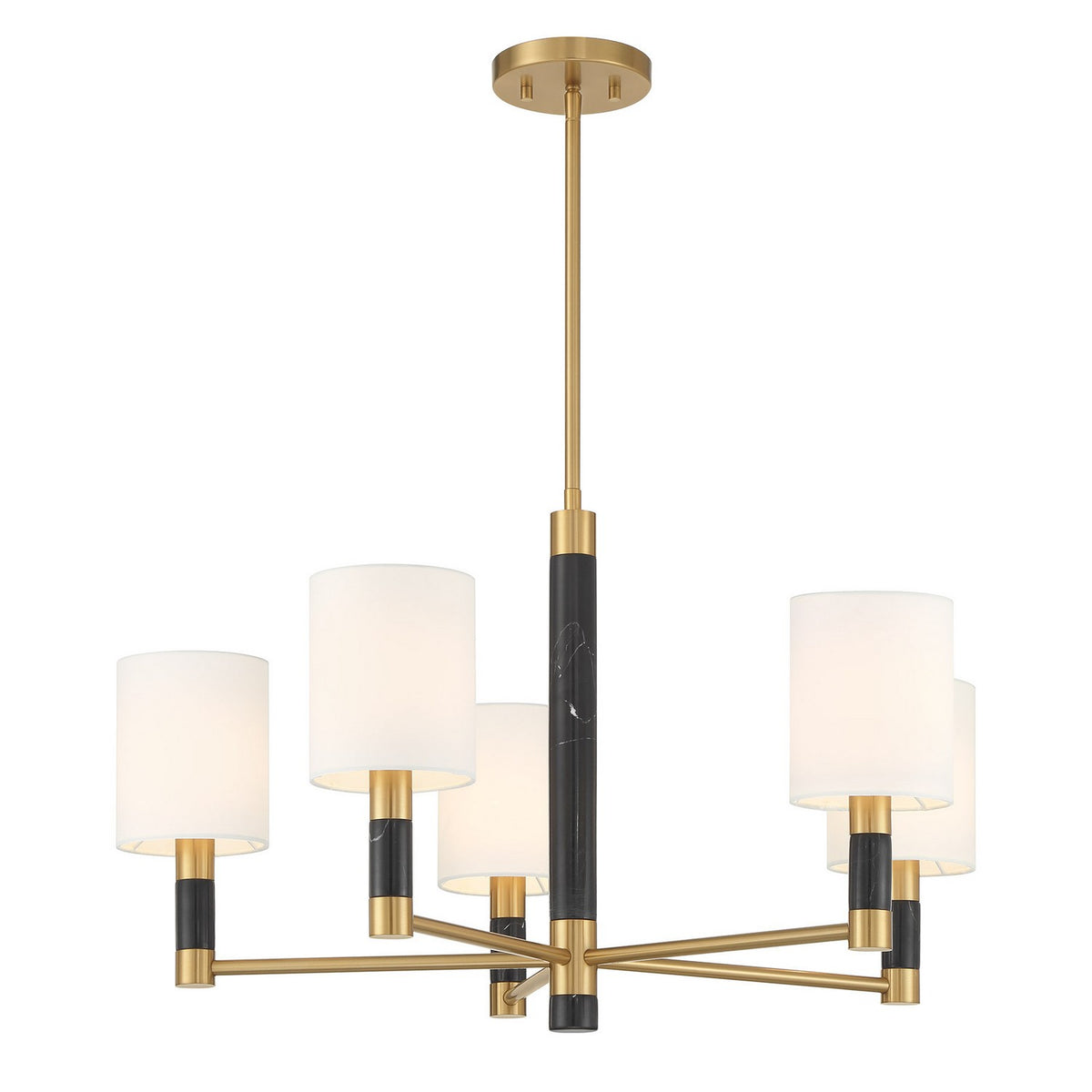 Savoy House - 1-4606-5-322 - Five Light Chandelier - Conrad - Warm Brass