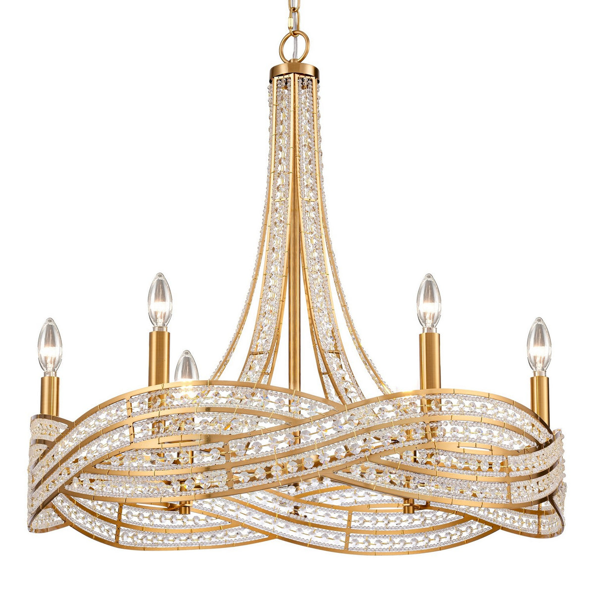Arabela Lighting - 85233-6 - Six Light Chandelier - Anastasia - Lacquered Gold