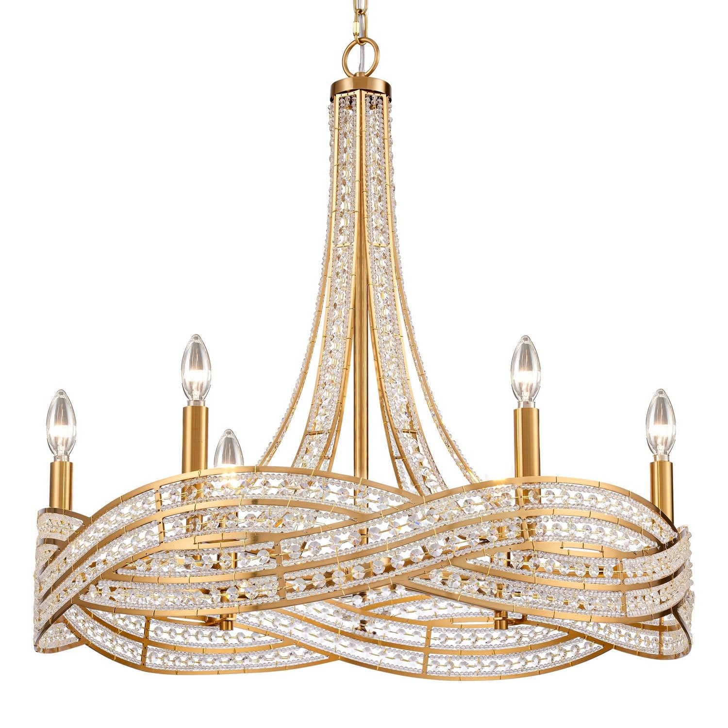 Arabela Lighting - 85233-6 - Six Light Chandelier - Anastasia - Lacquered Gold