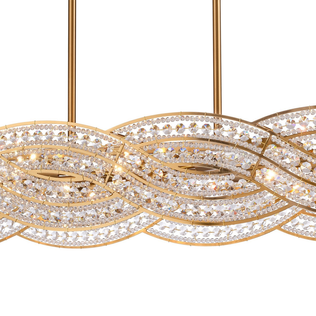 Arabela Lighting - 85234-8 - Eight Light Linear Chandelier - Anastasia - Lacquered Gold