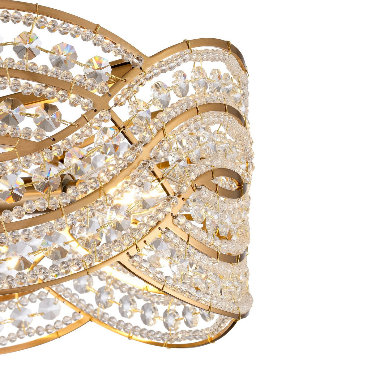 Arabela Lighting - 85235-4 - Four Light Semi Flush Mount - Anastasia - Lacquered Gold