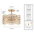 Arabela Lighting - 85235-4 - Four Light Semi Flush Mount - Anastasia - Lacquered Gold