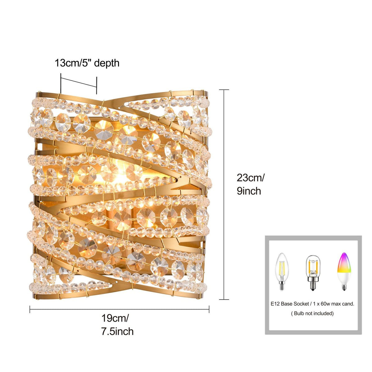 Arabela Lighting - 85238-1 - One Light Wall Sconce - Anastasia - Lacquered Gold