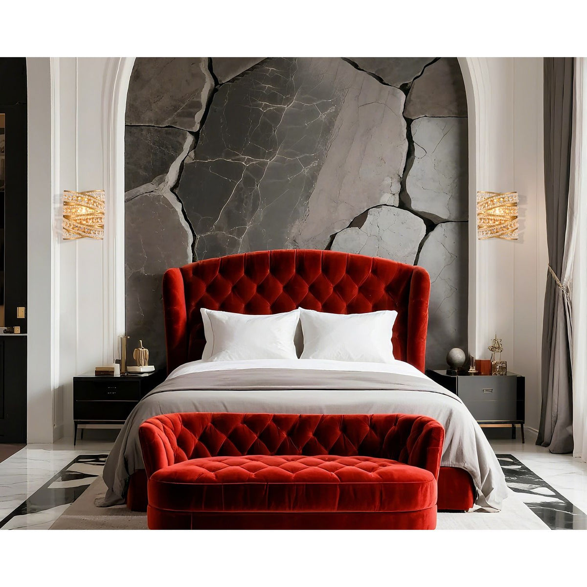 Arabela Lighting - 85238-1 - One Light Wall Sconce - Anastasia - Lacquered Gold