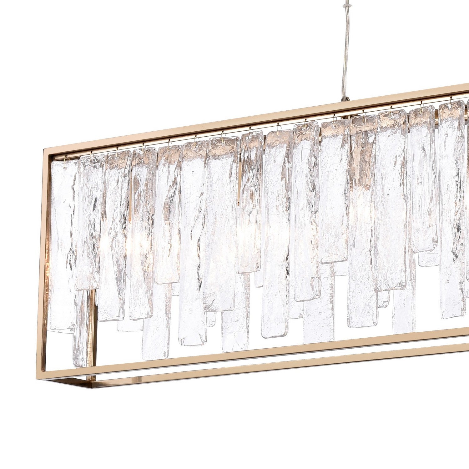 Arabela Lighting - 85172-7 - Seven Light Linear Chandelier - Boundaries - Lacquered Gold