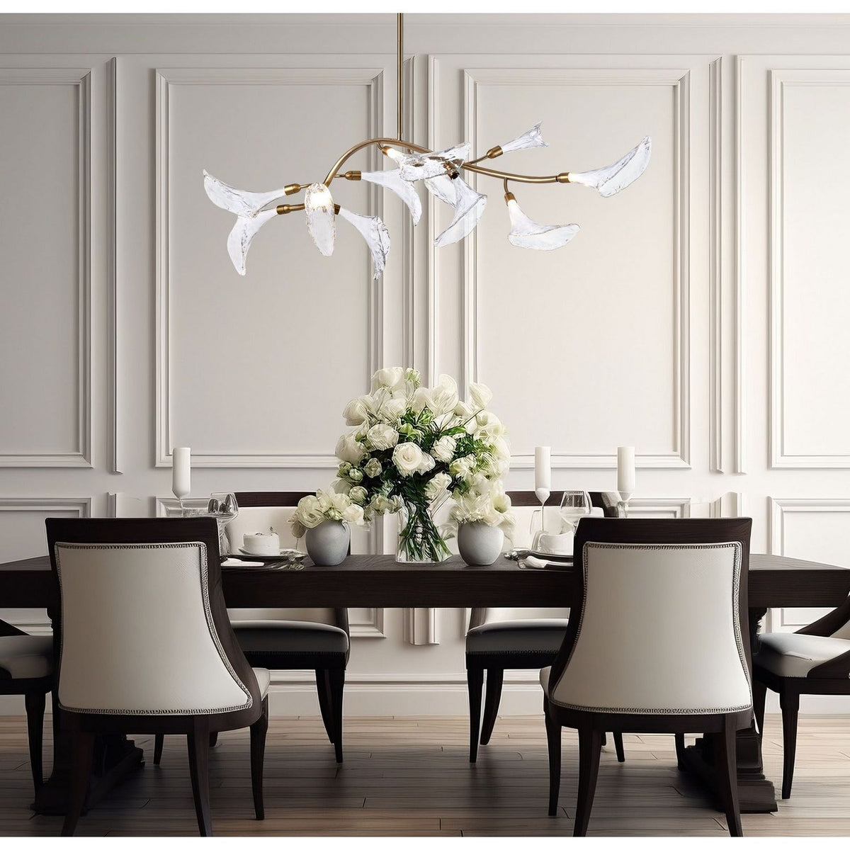 Arabela Lighting - 85191-11 - LED Linear Chandelier - Calla - Natural Brass