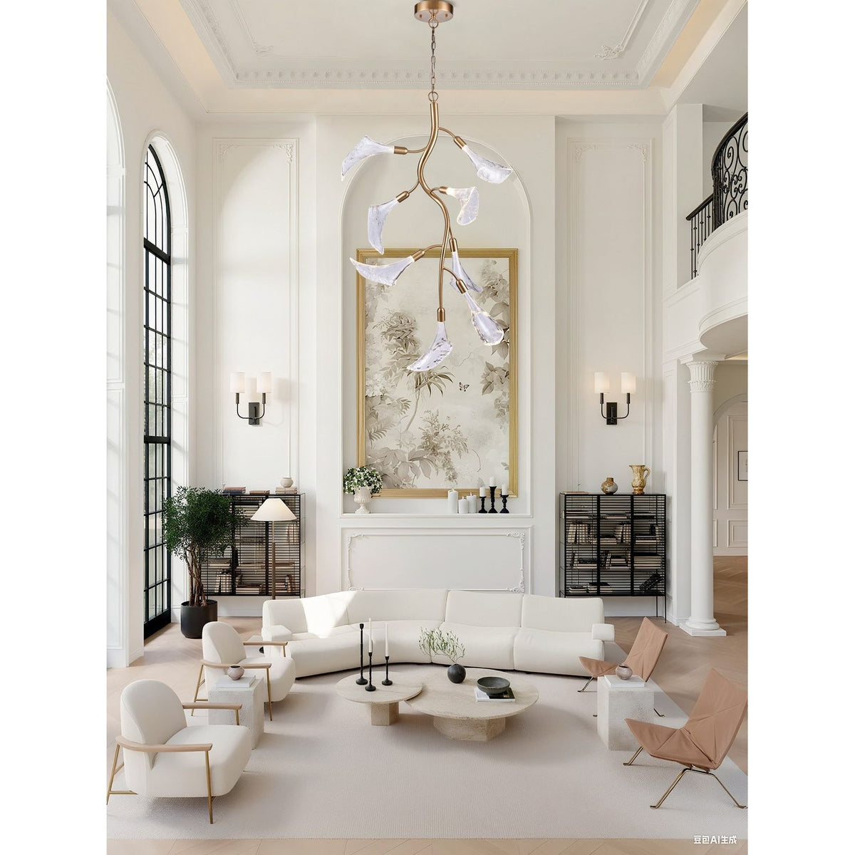 Arabela Lighting - 85192-8 - LED Chandelier - Calla - Natural Brass