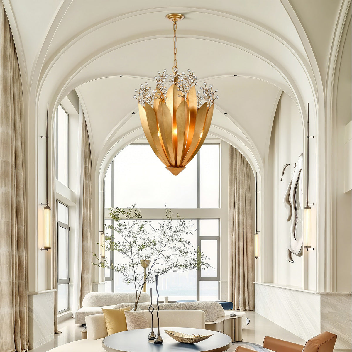 Arabela Lighting - 85132-9 - Nine Light Chandelier - Callista - Antique Gold Leaf