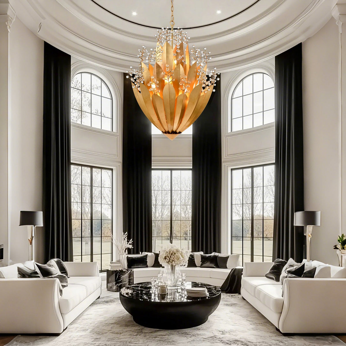 Arabela Lighting - 85133-16 - 16 Light Chandelier - Callista - Antique Gold Leaf