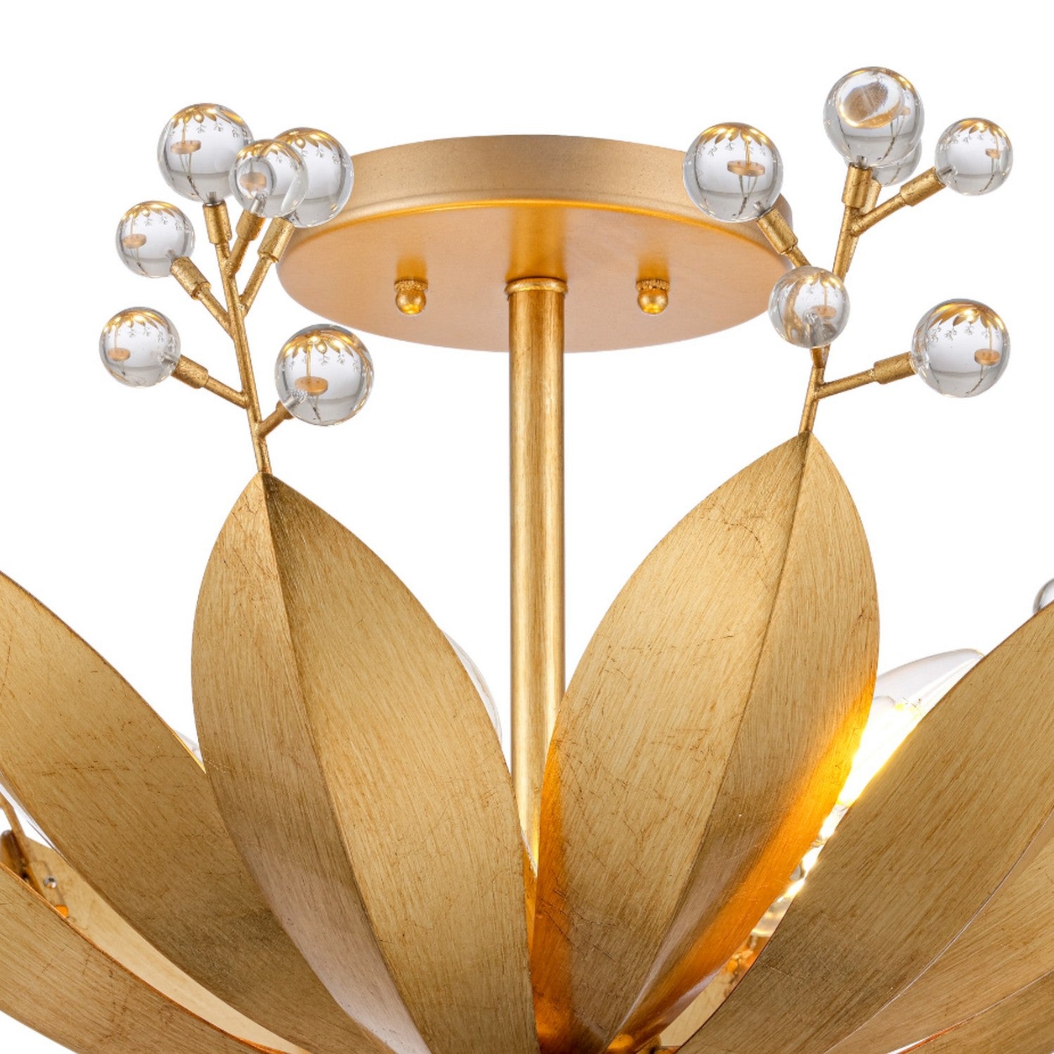 Arabela Lighting - 85134-5 - Five Light Semi Flushmount - Callista - Antique Gold Leaf