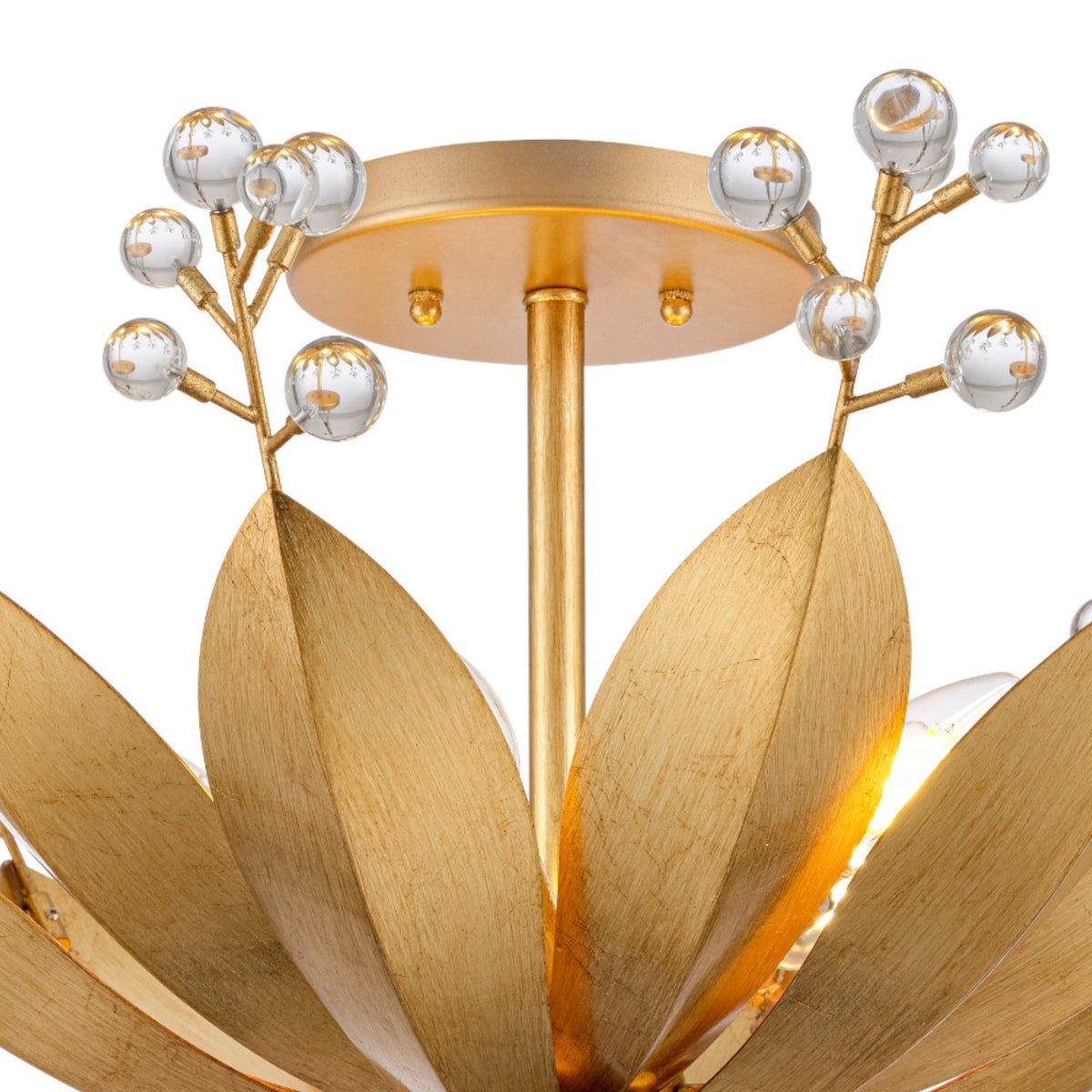 Arabela Lighting - 85134-5 - Five Light Semi Flushmount - Callista - Antique Gold Leaf