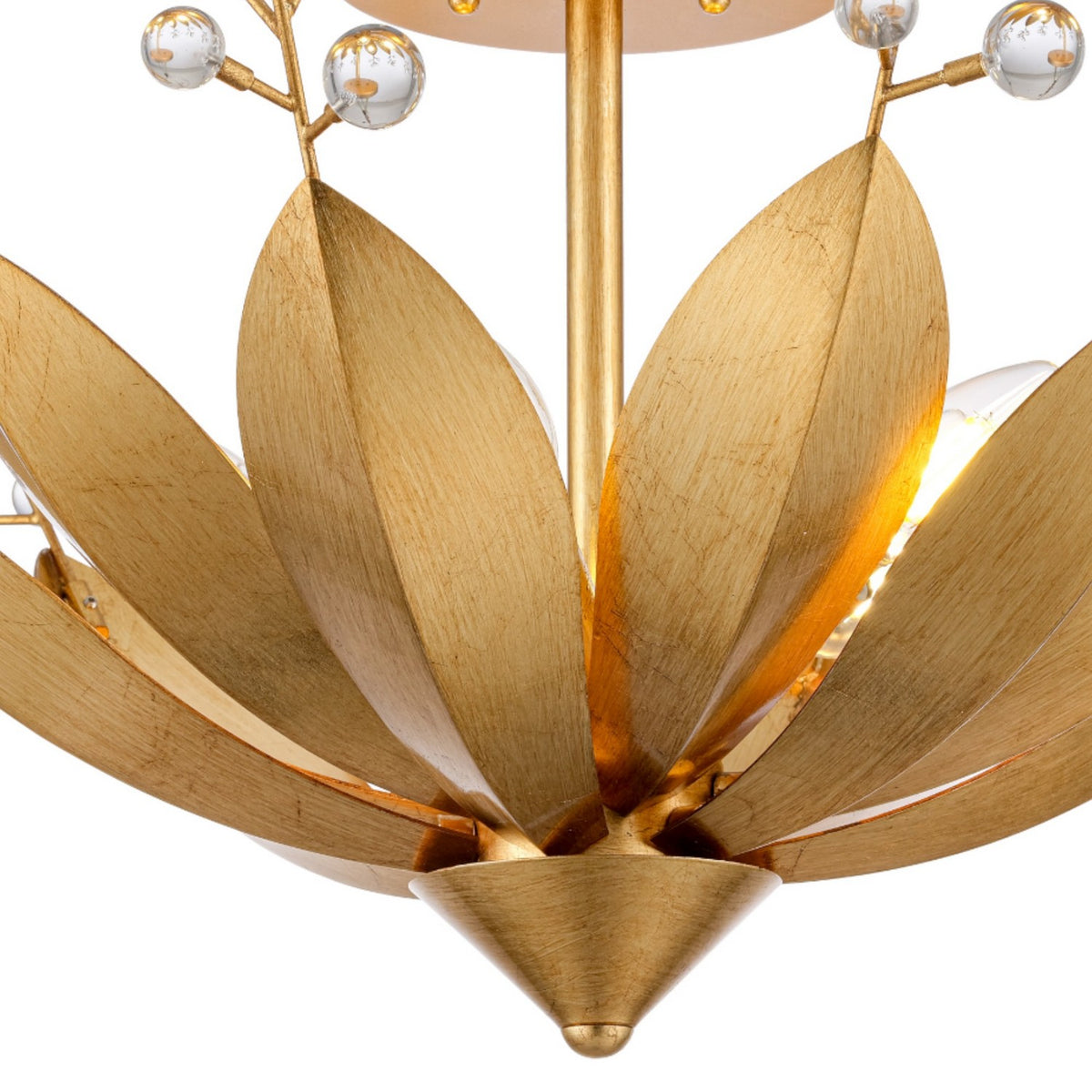 Arabela Lighting - 85134-5 - Five Light Semi Flushmount - Callista - Antique Gold Leaf