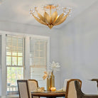 Arabela Lighting - 85134-5 - Five Light Semi Flushmount - Callista - Antique Gold Leaf