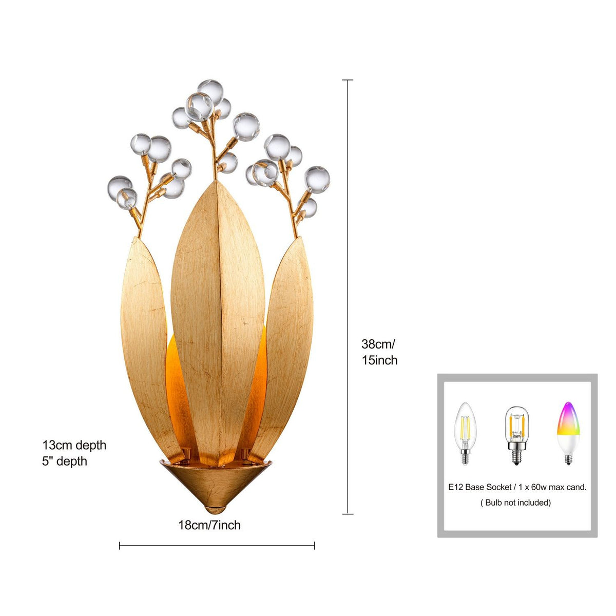 Arabela Lighting - 85135-1 - One Light Wall Sconce - Callista - Antique Gold Leaf