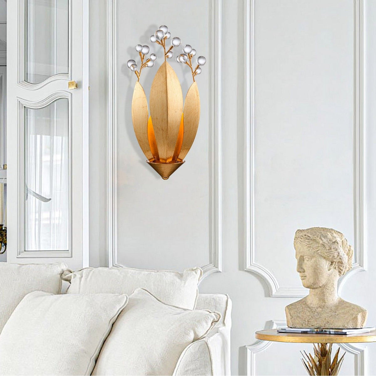 Arabela Lighting - 85135-1 - One Light Wall Sconce - Callista - Antique Gold Leaf