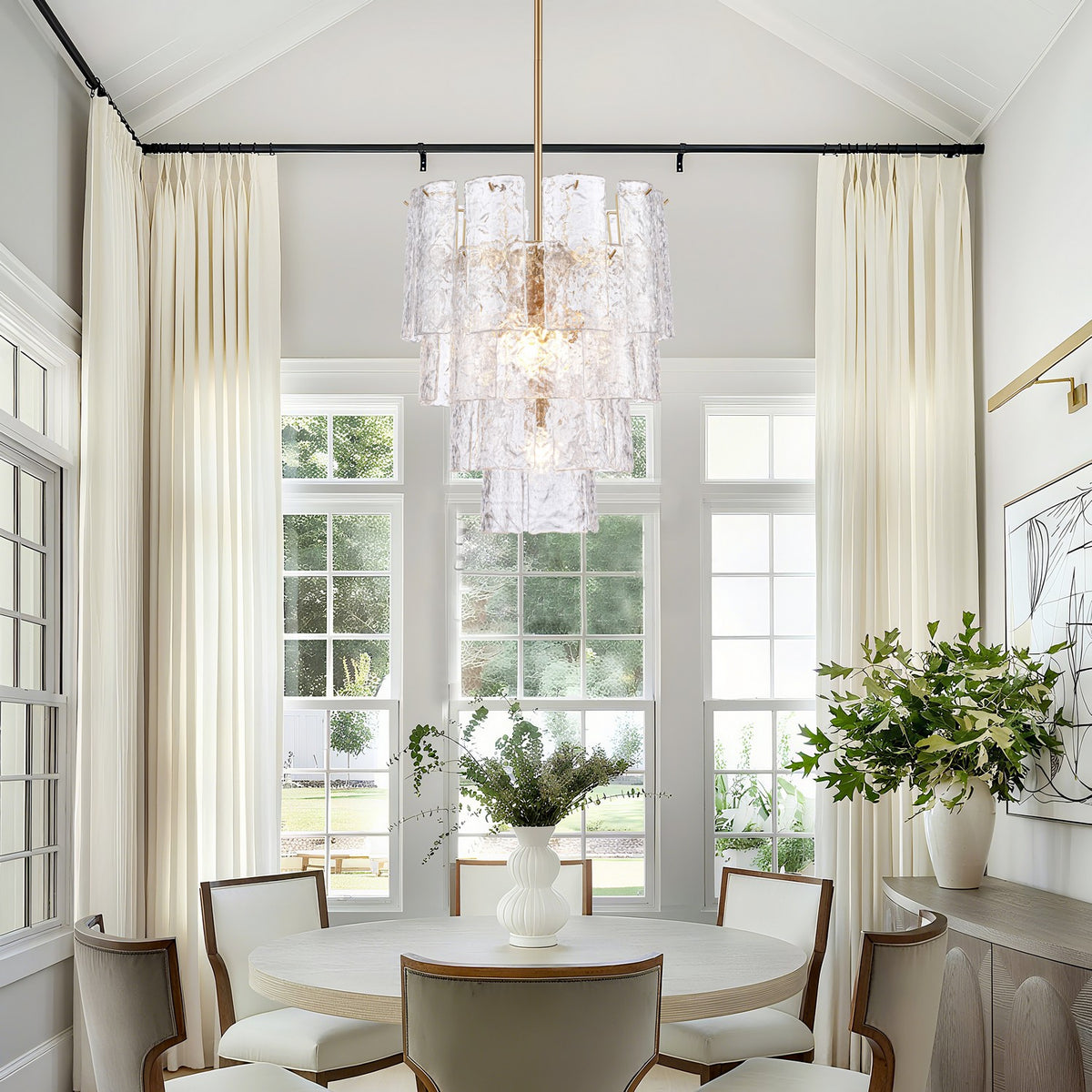 Arabela Lighting - 85161-5 - Five Light Chandelier - Fire and Ice - Lacquered Gold