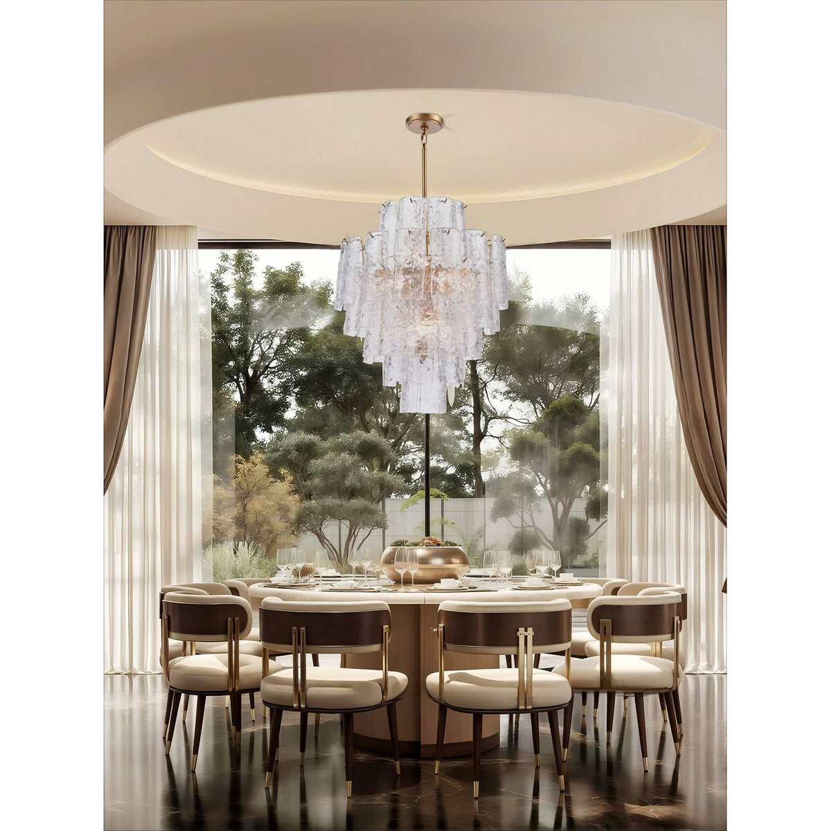 Arabela Lighting - 85162-13 - 13 Light Chandelier - Fire and Ice - Lacquered Gold