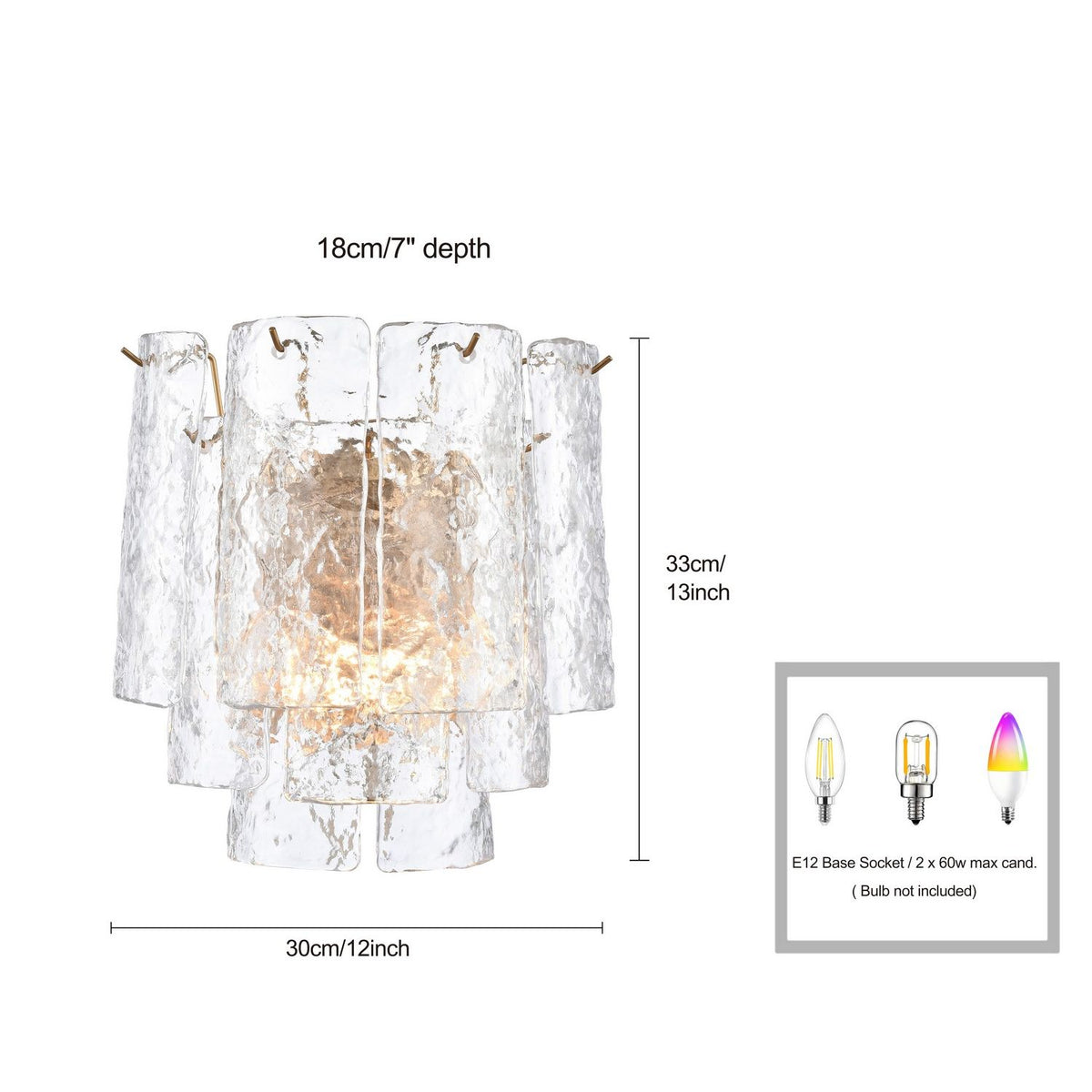 Arabela Lighting - 85164-2 - Two Light Wall Sconce - Fire and Ice - Lacquered Gold