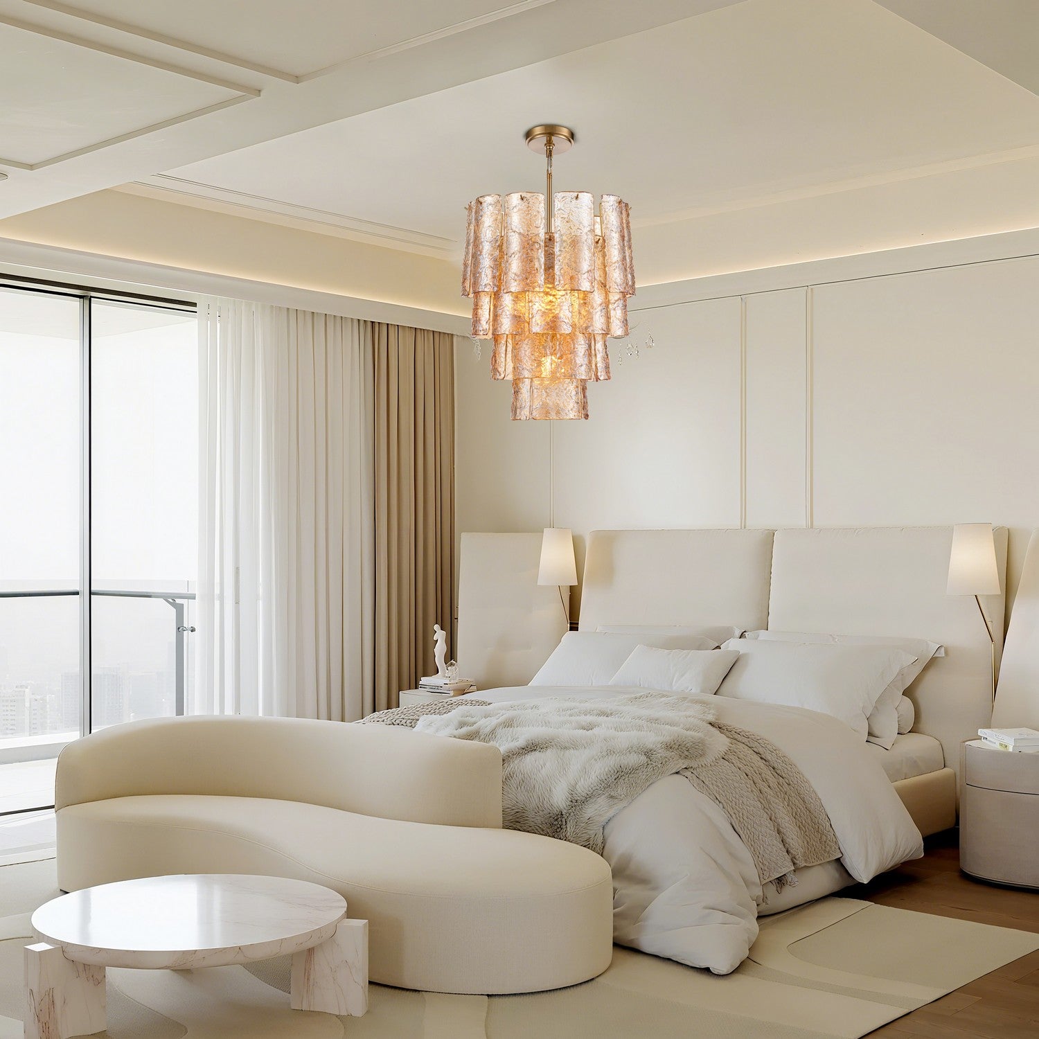 Arabela Lighting - 85261-5 - Five Light Chandelier - Fire and Ice - Lacquered Gold