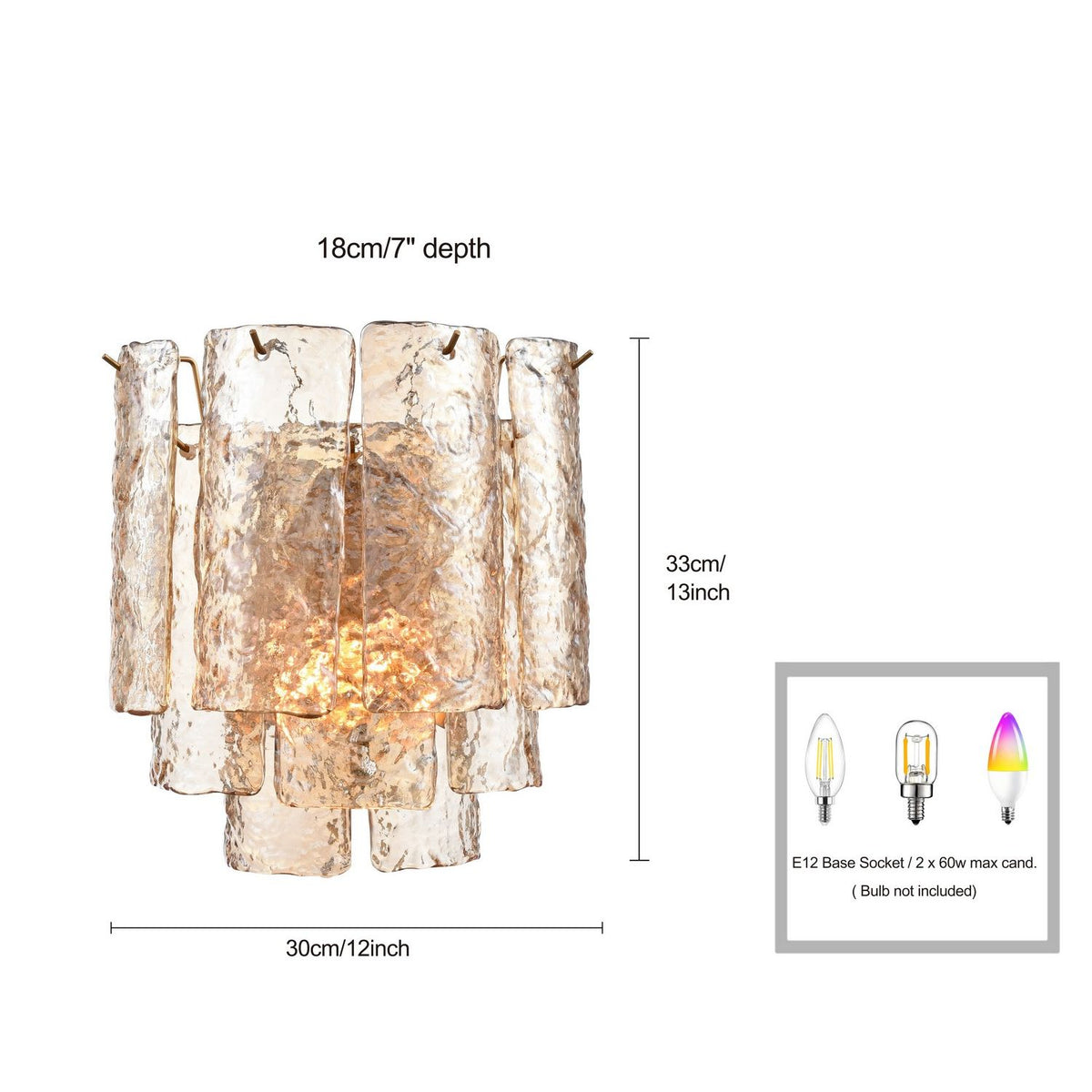 Arabela Lighting - 85264-2 - Two Light Wall Sconce - Fire and Ice - Lacquered Gold