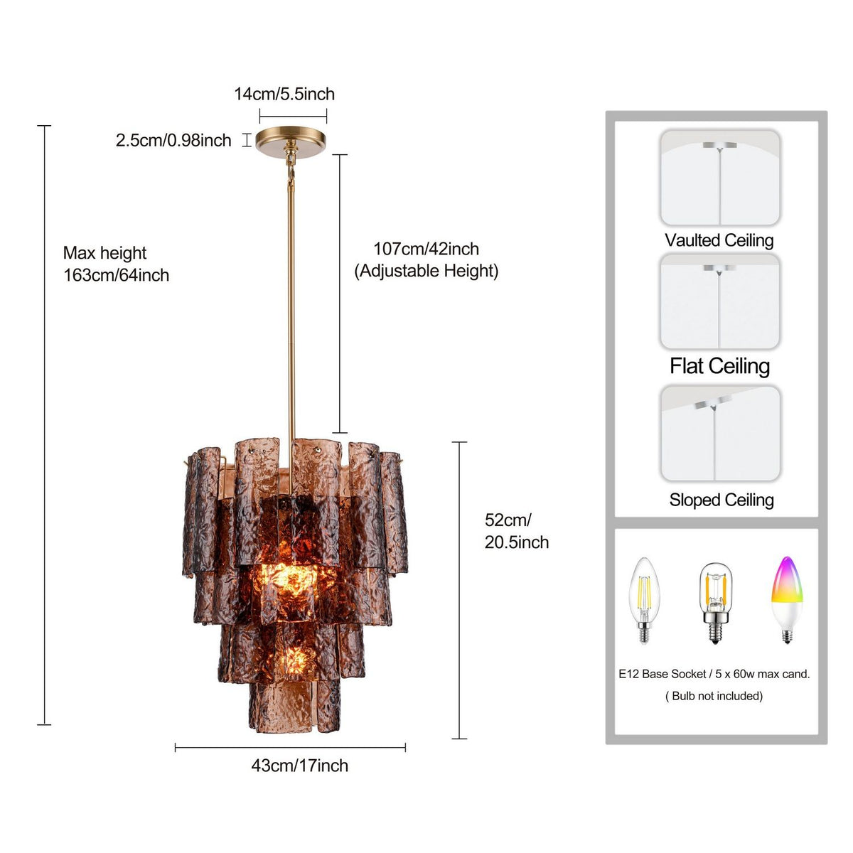Arabela Lighting - 85361-5 - Five Light Chandelier - Fire and Ice - Lacquered Gold