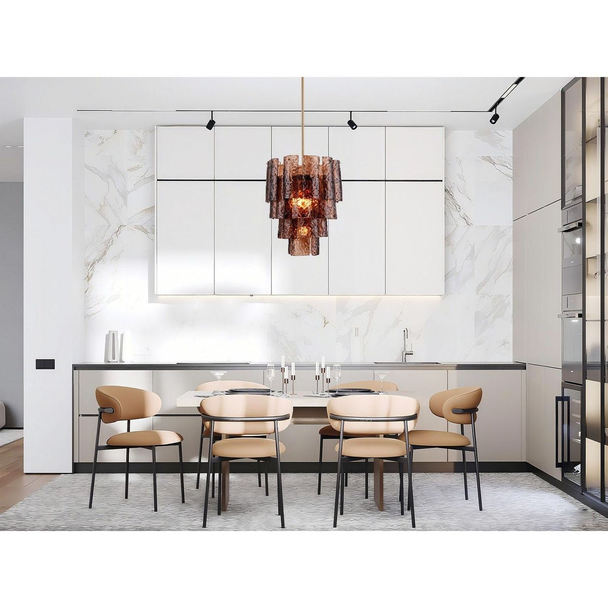 Arabela Lighting - 85361-5 - Five Light Chandelier - Fire and Ice - Lacquered Gold