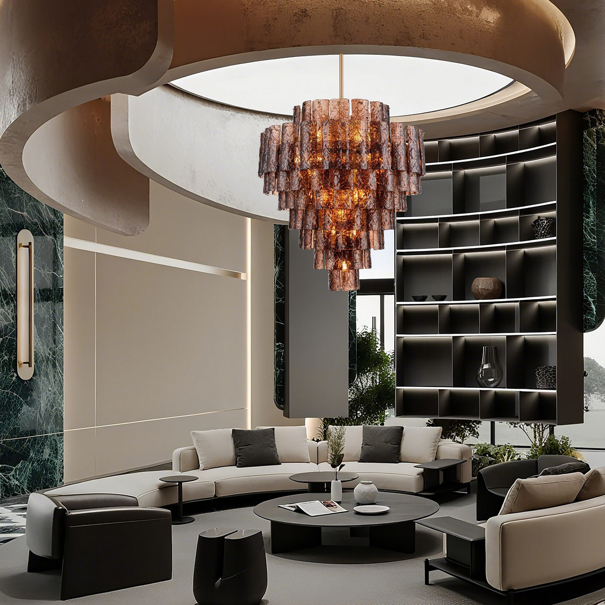 Arabela Lighting - 85363-21 - 21 Light Chandelier - Fire and Ice - Lacquered Gold